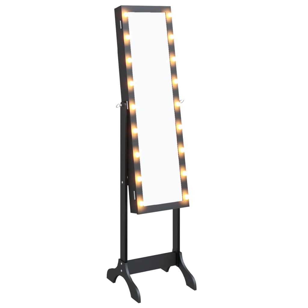 Vidaxl Specchio distaccato con LED 34x37x146 cm nero