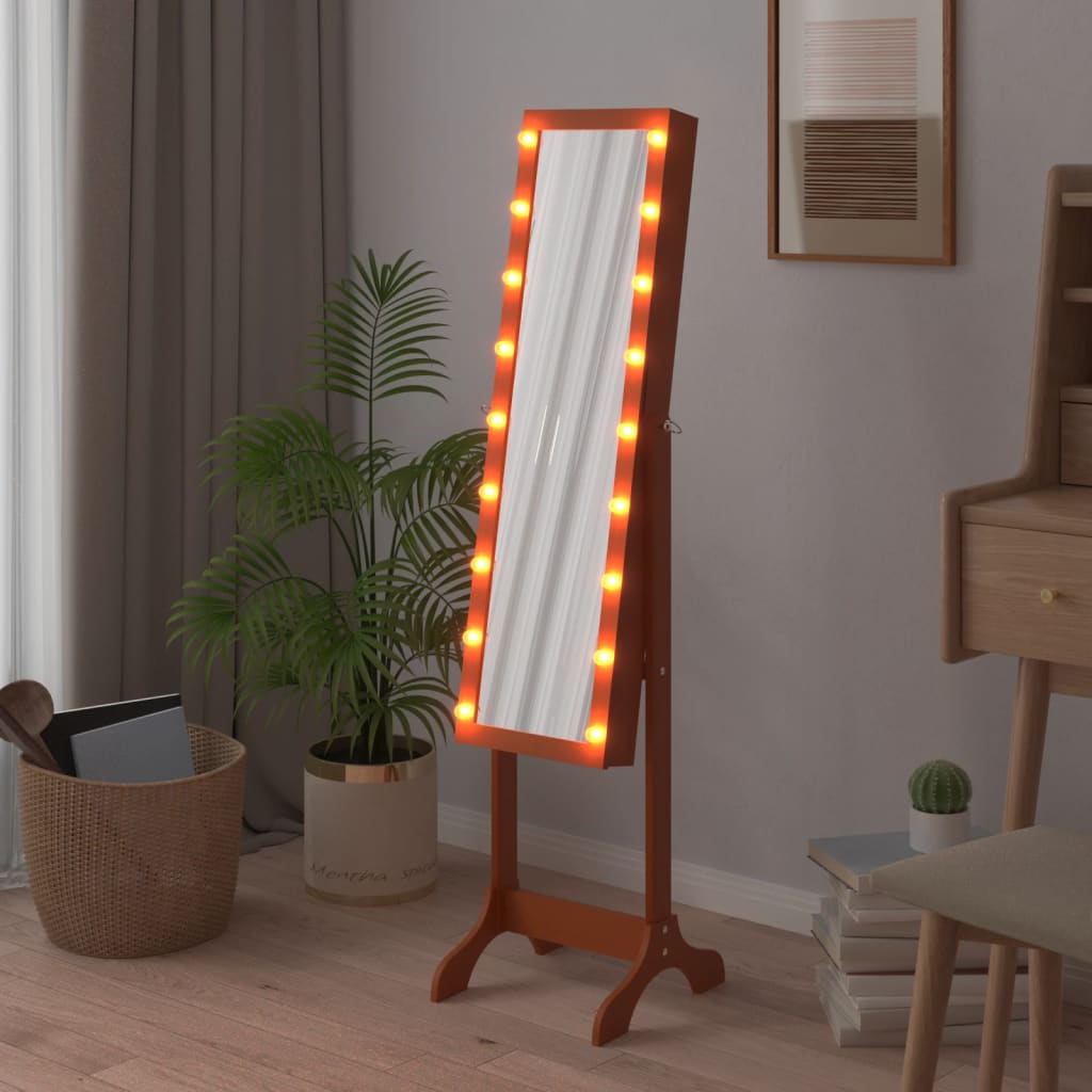 Vidaxl Specchio distaccato con LED 34x37x146 cm