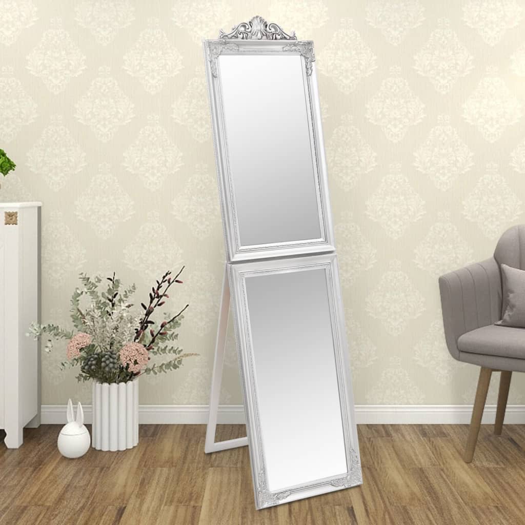 Vidaxl Mirror separado 40x160 cm de plata de plata blanca