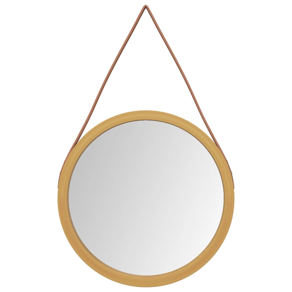 Espejo de pared Vidaxl con neumático Ø 45 cm de color oro
