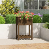 Vidaxl fioriera con scaffale 54x34.5x81 cm Miele di pino marrone