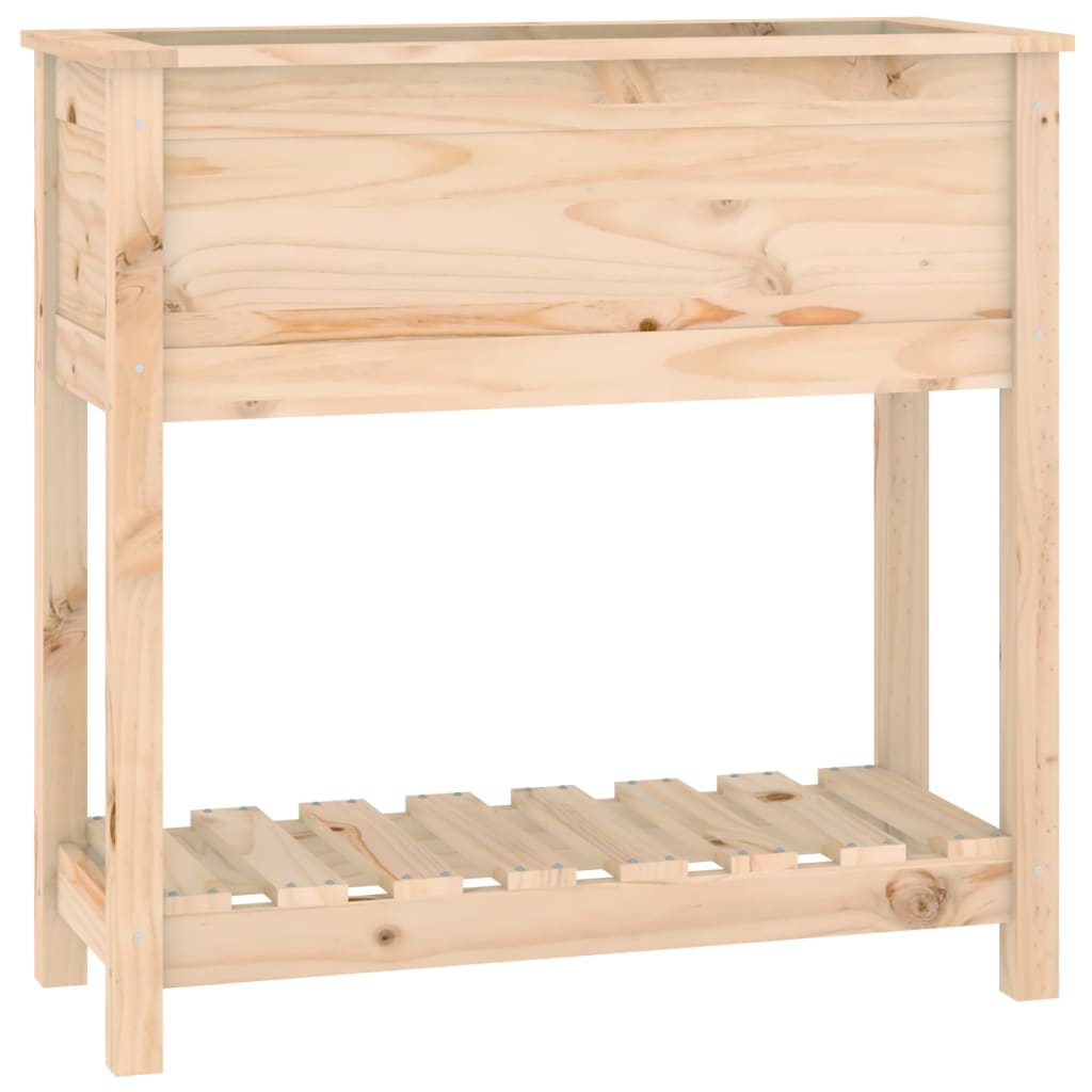 Vidaxl fioriera con scaffale 82.5x34.5x81 cm pino solido