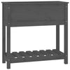 Plantilla Vidaxl con estante 82.5x34.5x81 cm de pino sólido gris gris
