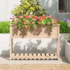 Vidaxl fioriera con scaffale 111.5x34.5x81 cm pino solido