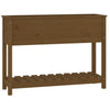 Vidaxl plantenbak met schap 111,5x34,5x81 cm grenenhout honingbruin