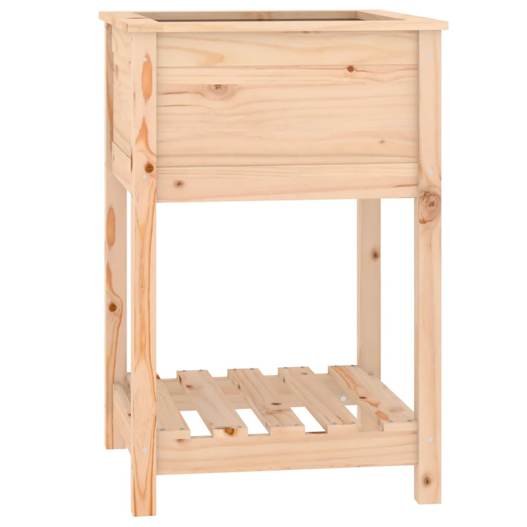 Vidaxl fioriera con scaffale 54x54x81 cm pino solido