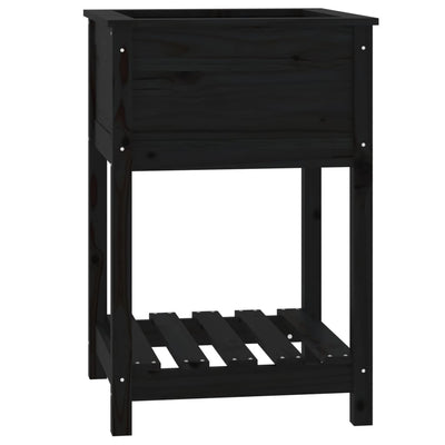 Vidaxl fioriera con scaffale 54x54x81 cm pino di pino nero