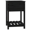 Plantilla Vidaxl con estante 54x54x81 cm de pino sólido negro