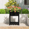 Plantilla Vidaxl con estante 54x54x81 cm de pino sólido negro