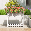 Vidaxl fioriera con scaffale 82.5x54x81 cm Pine bianco bianco