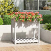 Vidaxl fioriera con scaffale 82.5x54x81 cm Pine bianco bianco