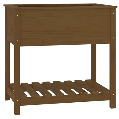 Vidaxl fioriera con scaffale 82.5x54x81 cm Miele di pino marrone