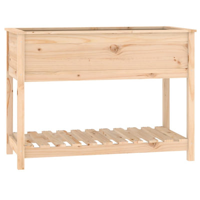 Vidaxl fioriera con scaffale 111.5x54x81 cm pino solido