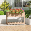 Vidaxl fioriera con scaffale 111.5x54x81 cm pino solido