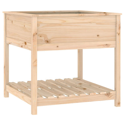 Vidaxl fioriera con scaffale 82.5x82.5x81 cm pino solido