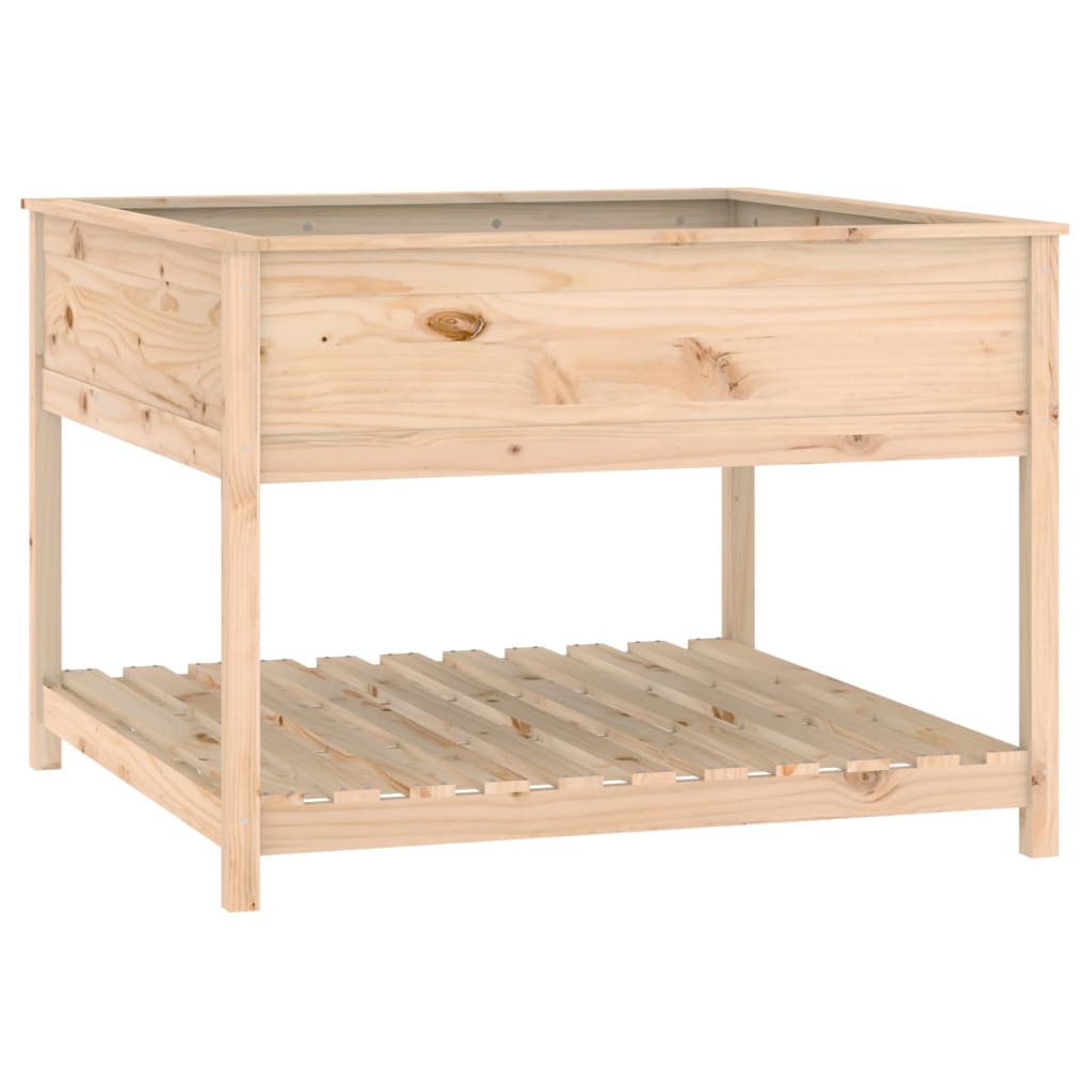Plantilla Vidaxl con estante 111.5x111.5x81 cm de pino sólido