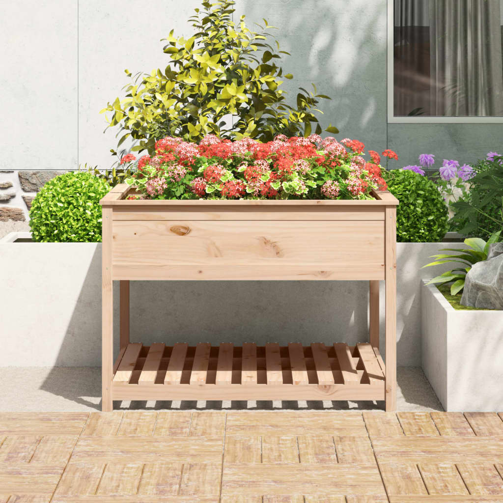 Plantilla Vidaxl con estante 111.5x111.5x81 cm de pino sólido