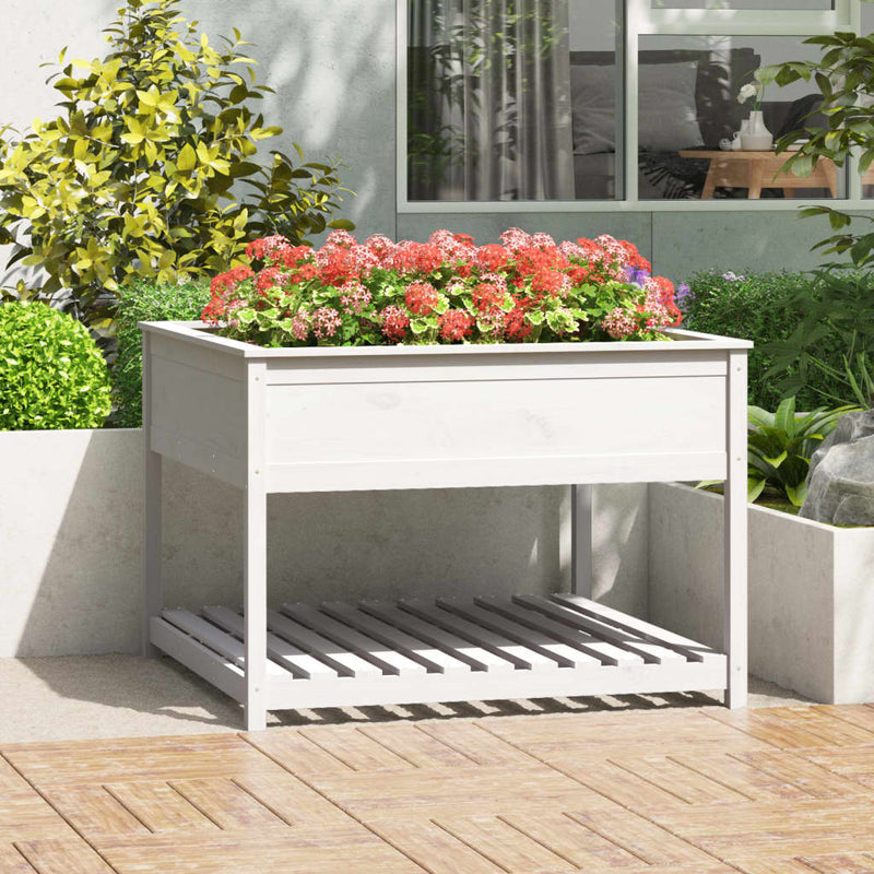 Plantilla Vidaxl con estante 111.5x111.5x81 cm de pino sólido