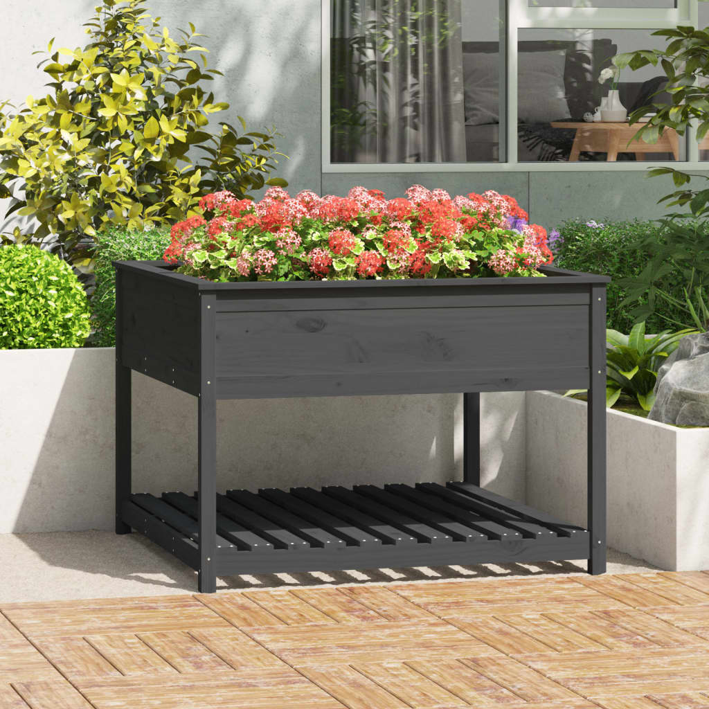 Plantilla Vidaxl con estante 111.5x111.5x81 cm de pino sólido