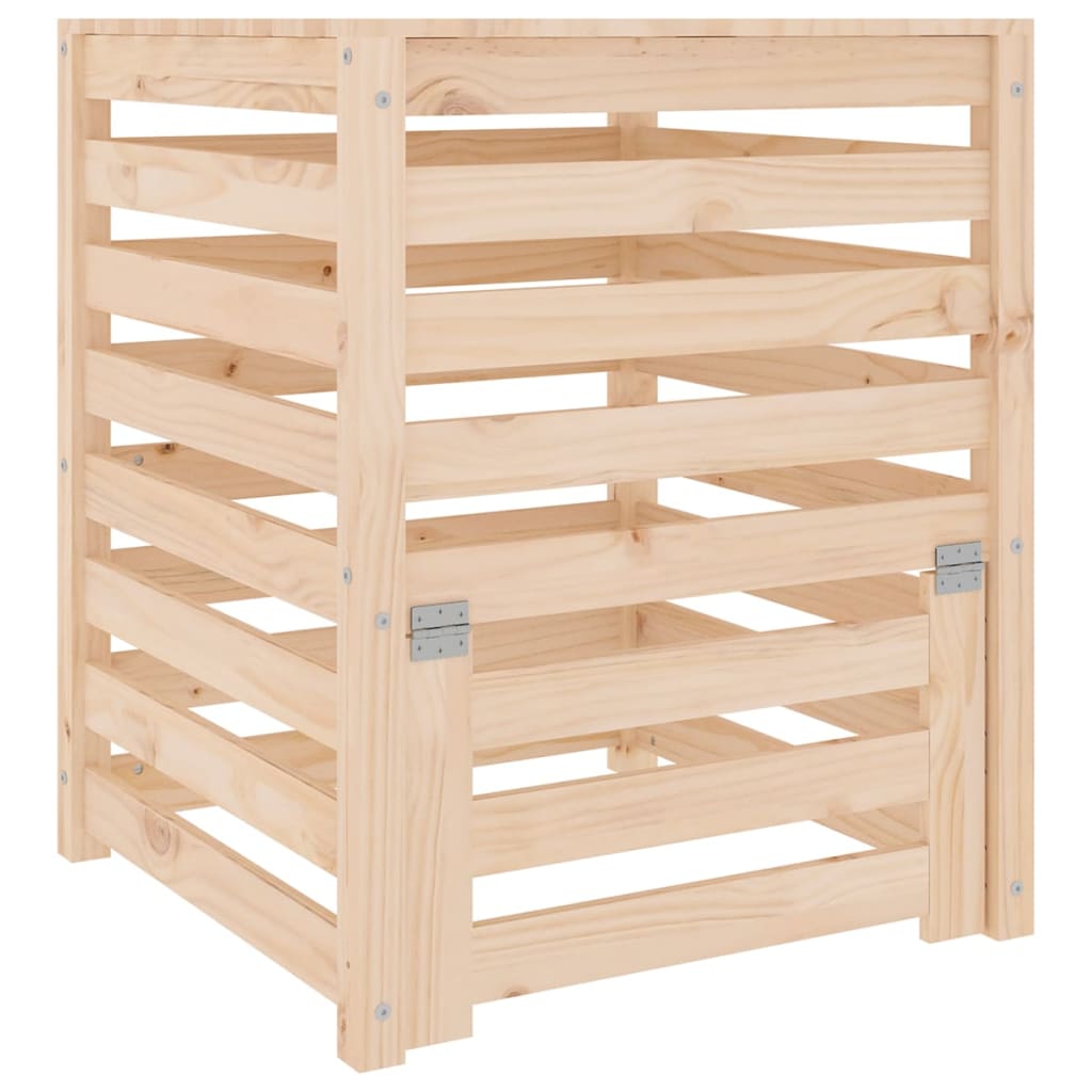 Vidaxl Compost Bin 63.5x63.5x77.5 cm de pino sólido