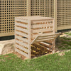 Vidaxl Compost Bin 63.5x63.5x77.5 cm de pino sólido