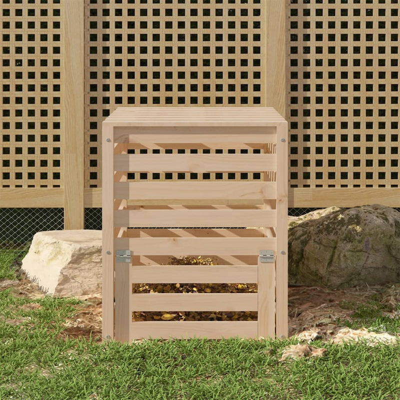 Vidaxl Compost Bin 63.5x63.5x77.5 cm Pinino solido