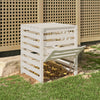 Vidaxl compostbak 63,5x63,5x77,5 cm massief grenenhout wit