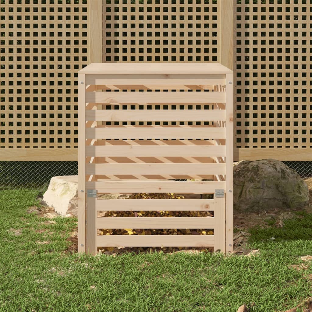 Vidaxl Compost Bin 82.5x82.5x99.5 cm de pino sólido