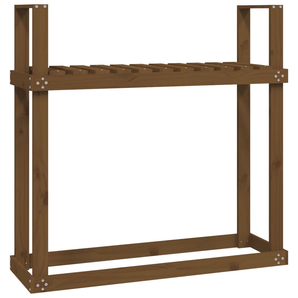 Chimenea de Vidaxl 110x35x108.5 cm de pino sólido marrón marrón
