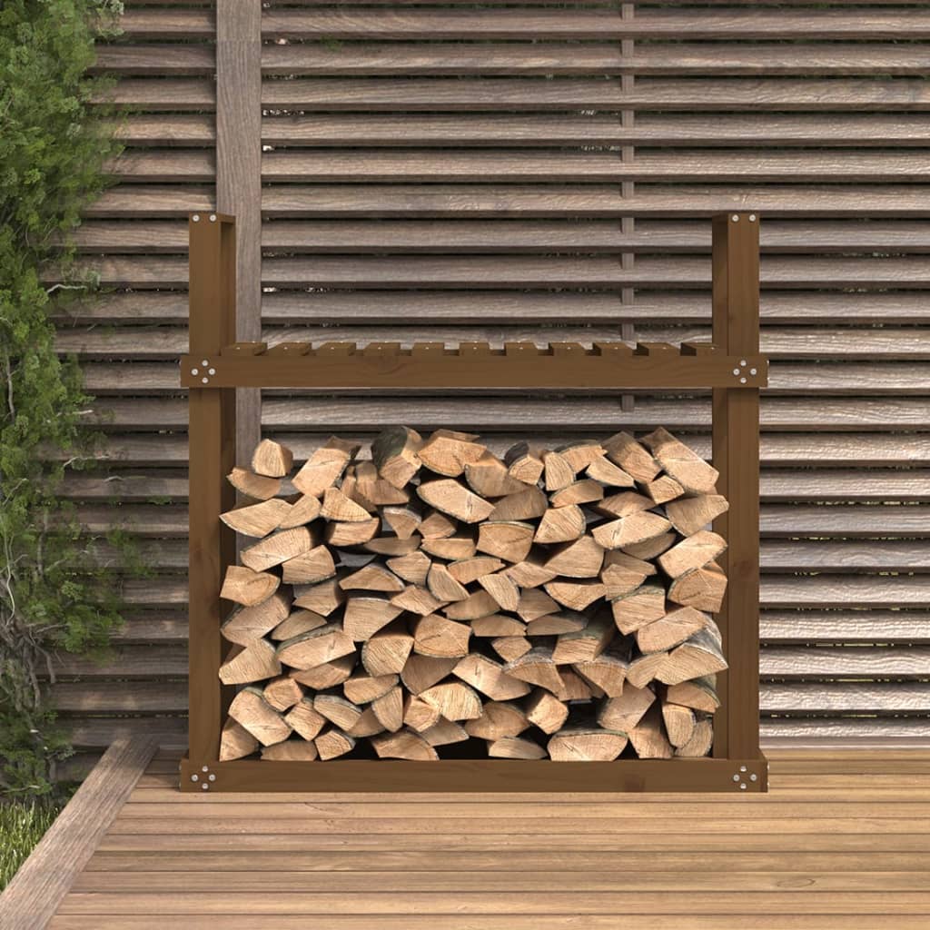 Chimenea de Vidaxl 110x35x108.5 cm de pino sólido marrón marrón