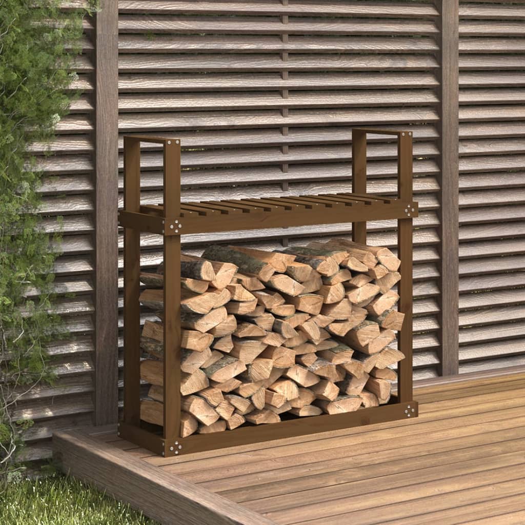 Chimenea de Vidaxl 110x35x108.5 cm de pino sólido marrón marrón