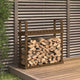 Chimenea de Vidaxl 110x35x108.5 cm de pino sólido marrón marrón