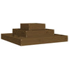 Vidaxl Planning Box 80x80x27 cm de pino sólido marrón marrón