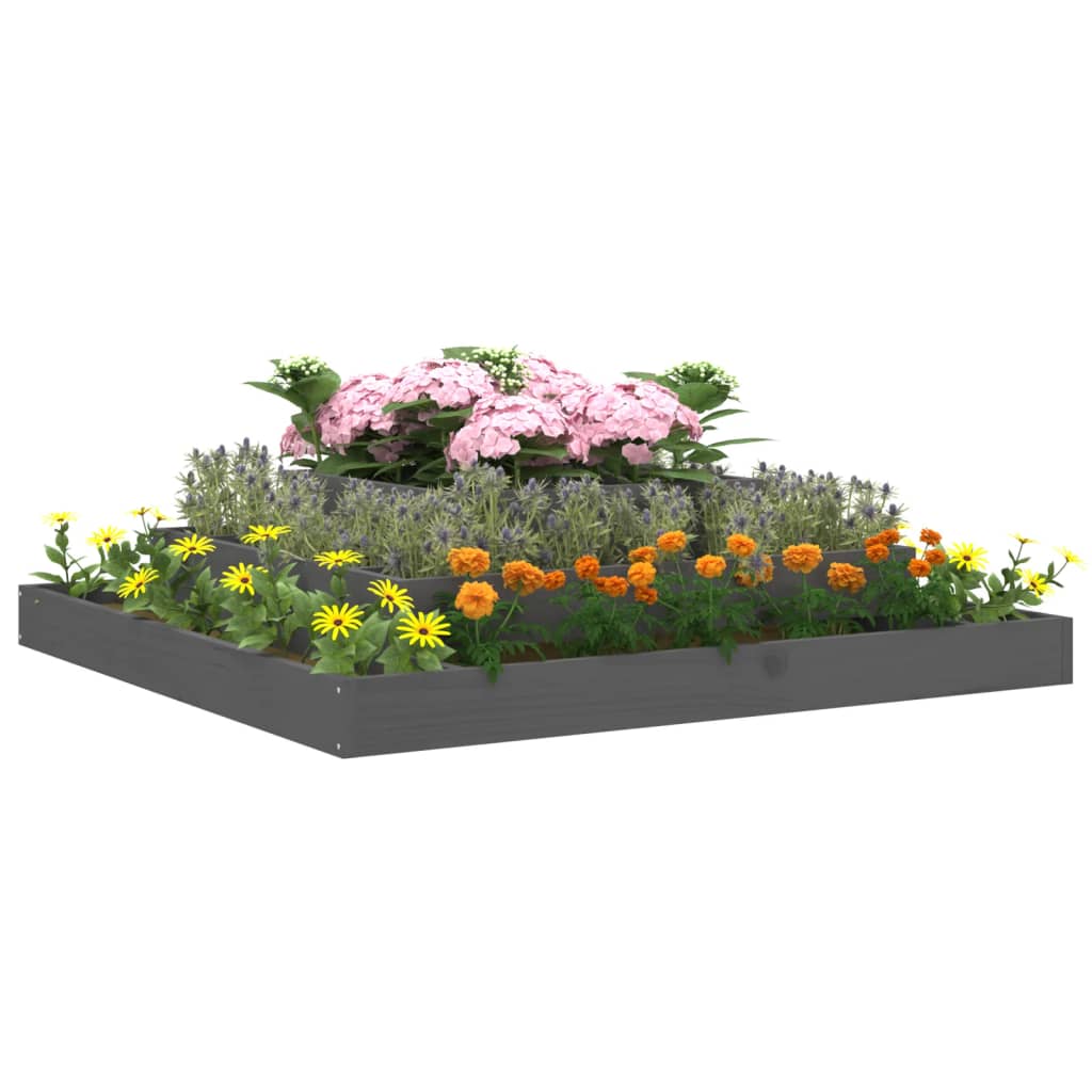 Vidaxl Planning Box 110x110x27 cm Solid Pine Gray