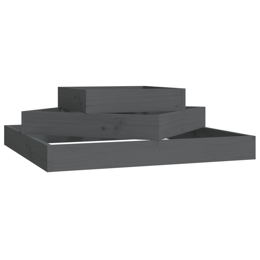 Vidaxl Planning Box 83x83x27 cm Solid Pine Gray