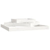 Fioriera Vidaxx 112x112x27 cm in legno di pino massiccio bianco