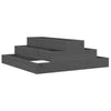Casella di pianificazione Vidaxl 80x80x27 cm Pin grigio