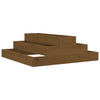 Vidaxl Planning Box 80x80x27 cm de pino sólido marrón marrón