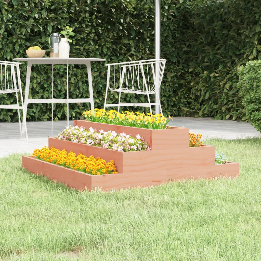 Casella di pianificazione Vidaxl 80x80x27 cm Douglashout solido