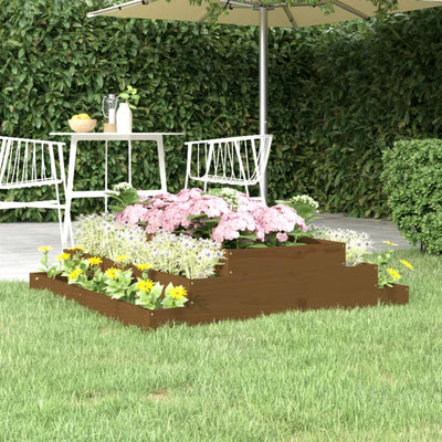 Casella di pianificazione Vidaxl 110x110x27 cm Miele di pino solido