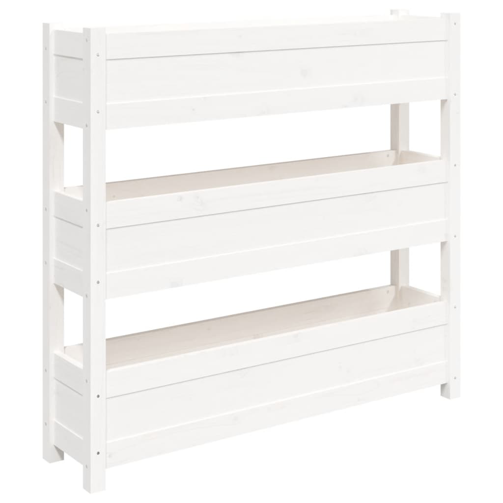 Vidaxl Planning Box 112x25x104.5 cm de pino sólido White