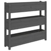 Vidaxl Planning Box 112x25x104.5 cm de pino sólido gris