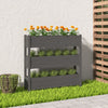 Vidaxl Planning Box 112x25x104.5 cm de pino sólido gris
