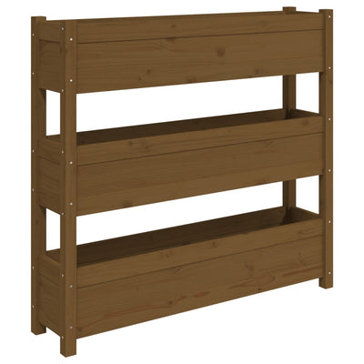 Casella di pianificazione Vidaxl 112x25x104.5 cm Miele di pino solido marrone