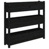 Vidaxl plantenbak 112x25x104,5 cm massief grenenhout zwart