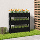 Vidaxl Planning Box 112x25x104.5 cm de pino sólido negro