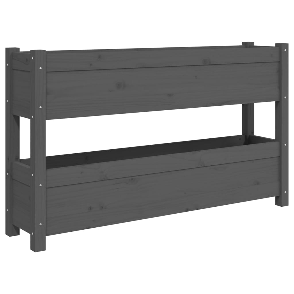 Vidaxl Planning Box 112x25x66 cm Solid Pine Gray