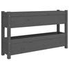 Casella di pianificazione di Vidaxl 112x25x66 cm Pine solido grigio
