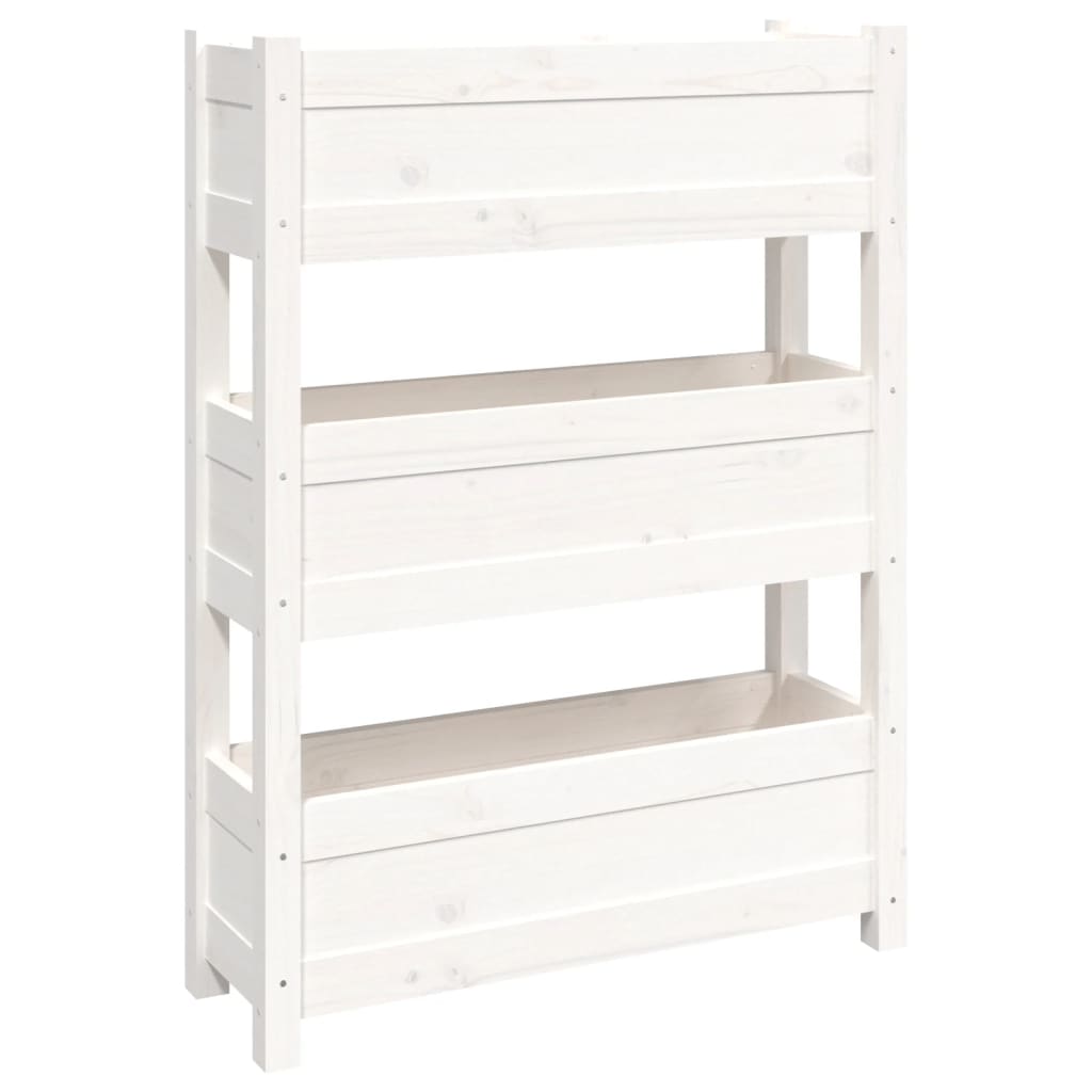 Vidaxl Planning Box 77x25x104.5 cm de pino sólido White