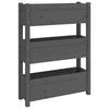 Vidaxl Planning Box 77x25x104.5 cm de pino sólido gris